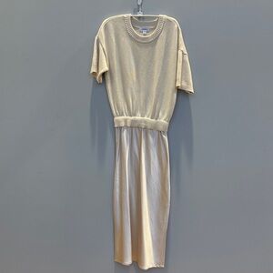 Evereve Cream Knit Maxi Dress